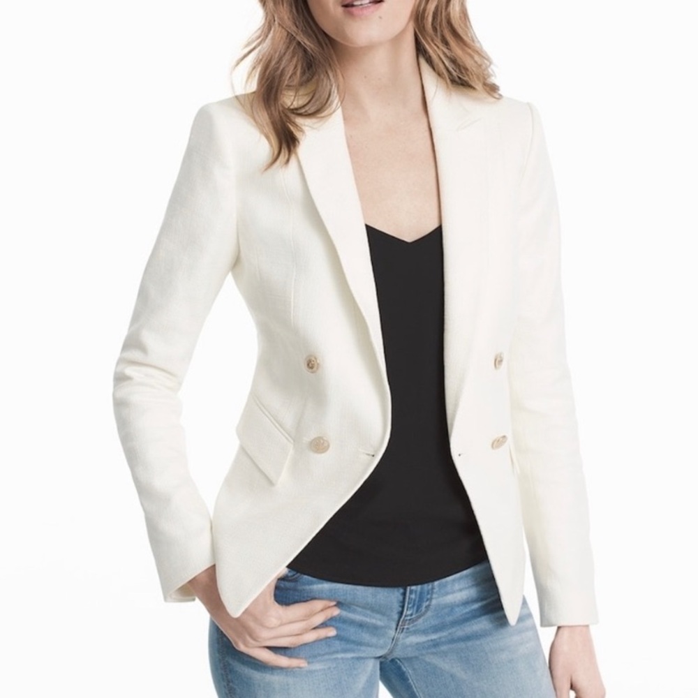 WHBM White Trophy Blazer